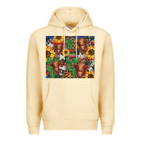Pina Colada western cactus sunflower highlands cow Premium Hoodie - BarkalooDesign