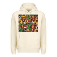 Sandshell western cactus sunflower highlands cow Premium Hoodie - BarkalooDesign