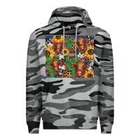 Slate Camo western cactus sunflower highlands cow Premium Hoodie - BarkalooDesign