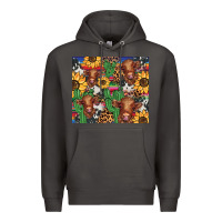 Smoke western cactus sunflower highlands cow Premium Hoodie - BarkalooDesign