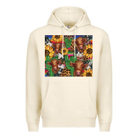 Tofu western cactus sunflower highlands cow Premium Hoodie - BarkalooDesign