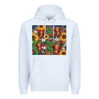 White western cactus sunflower highlands cow Premium Hoodie - BarkalooDesign