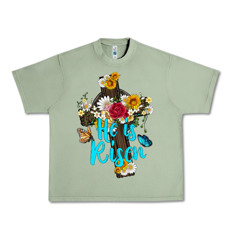 He Is Rısen With Cross And Butterfly Urban Heavy Tee by Artiststas | Teevron