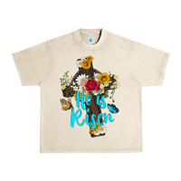 Sandshell he is rısen with cross and butterfly Urban Heavy Tee - Artiststas