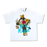 White he is rısen with cross and butterfly Urban Heavy Tee - Artiststas