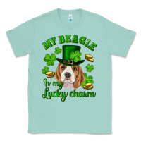 Seafoam st.patrick's day my beagle is my lucky charm Classic Tee - RanaPortraitStore