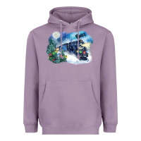 Lavender polar express winter Heavyweight Hoodie - FaDigitalArtStudio