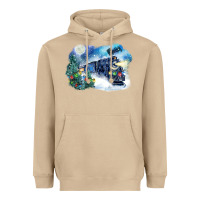 Mushroom polar express winter Heavyweight Hoodie - FaDigitalArtStudio