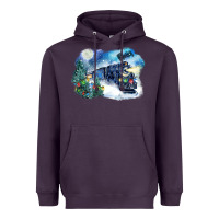Plum polar express winter Heavyweight Hoodie - FaDigitalArtStudio