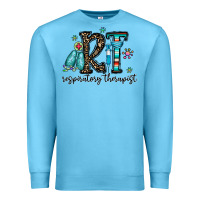 Ocean Blue rt respiraory therapist Premium Sweatshirt - CowhideDigitalArt