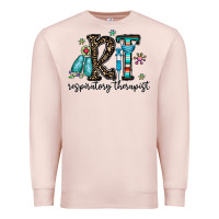 Pale Pink rt respiraory therapist Premium Sweatshirt - CowhideDigitalArt