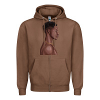 Chestnut afro black man Zipper Hoodie - texasbilliewilder