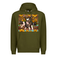 Army Green Western Cute Hampshire Pigs Premium Hoodie - LillyAllenDesigns