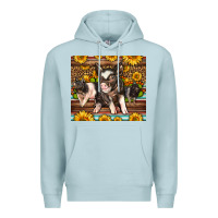 Blue Mist Western Cute Hampshire Pigs Premium Hoodie - LillyAllenDesigns