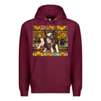 Burgundy Western Cute Hampshire Pigs Premium Hoodie - LillyAllenDesigns
