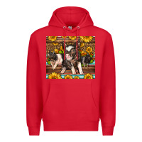 Red Western Cute Hampshire Pigs Premium Hoodie - LillyAllenDesigns