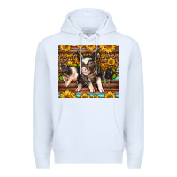 White Western Cute Hampshire Pigs Premium Hoodie - LillyAllenDesigns