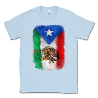 Dusty Blue mexico and puerto rico flag Classic Tee - Zillion Design Studio
