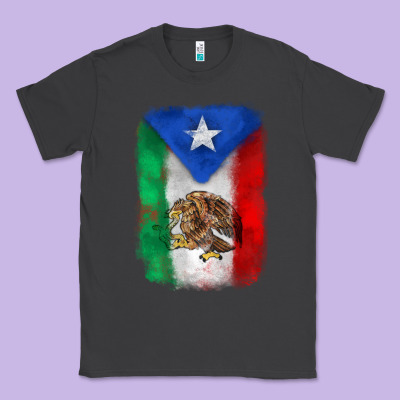 Mexico And Puerto Rico Flag Classic Tee Designed By Zillion Design Studio