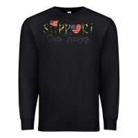 Black support our troops Premium Sweatshirt - CowhideDigitalArt