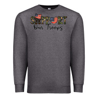 Charcoal Heather support our troops Premium Sweatshirt - CowhideDigitalArt