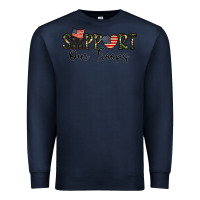 Navy support our troops Premium Sweatshirt - CowhideDigitalArt