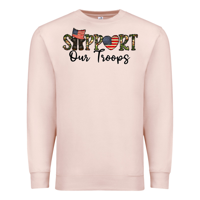Support Our Troops Premium Sweatshirt by CowhideDigitalArt | Teevron