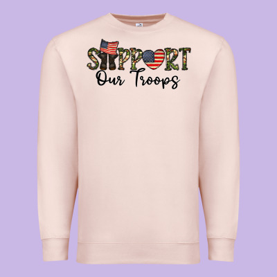 Support Our Troops Premium Sweatshirt Designed By Cowhidedigitalart