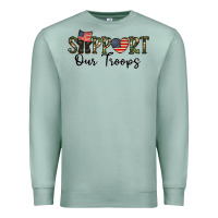 Seafoam support our troops Premium Sweatshirt - CowhideDigitalArt