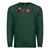 Sports Green support our troops Premium Sweatshirt - CowhideDigitalArt
