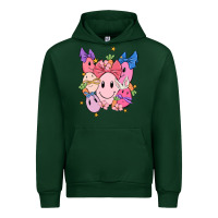 Forest Green soft pink easter Urban Hoodie - MaliasSmallBusiness