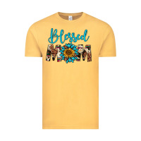 Vintage Mustard blessed mom Vintage Tee - Artiststas