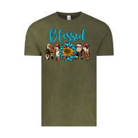 Vintage Olive blessed mom Vintage Tee - Artiststas