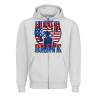 Dove Grey honor the brave Zipper Hoodie - Zillion Design Studio