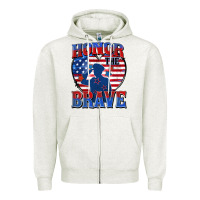 Oatmeal Heather honor the brave Zipper Hoodie - Zillion Design Studio