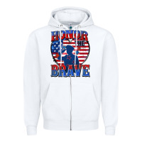 White honor the brave Zipper Hoodie - Zillion Design Studio