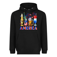Black 4th of July American drinks America Heavyweight Hoodie - Neo Western