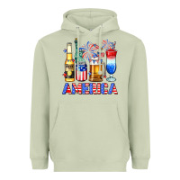 Matcha 4th of July American drinks America Heavyweight Hoodie - Neo Western