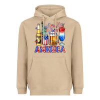 Mushroom 4th of July American drinks America Heavyweight Hoodie - Neo Western