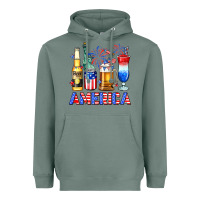 Sage 4th of July American drinks America Heavyweight Hoodie - Neo Western