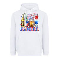 White 4th of July American drinks America Heavyweight Hoodie - Neo Western