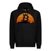 Black bitcoin new orleans retro sunset Premium Hoodie - Jasminsmagicworld