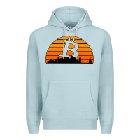 Blue Mist bitcoin new orleans retro sunset Premium Hoodie - Jasminsmagicworld