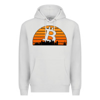 Dove Grey bitcoin new orleans retro sunset Premium Hoodie - Jasminsmagicworld
