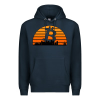 Navy bitcoin new orleans retro sunset Premium Hoodie - Jasminsmagicworld