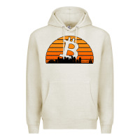 Oatmeal Heather bitcoin new orleans retro sunset Premium Hoodie - Jasminsmagicworld
