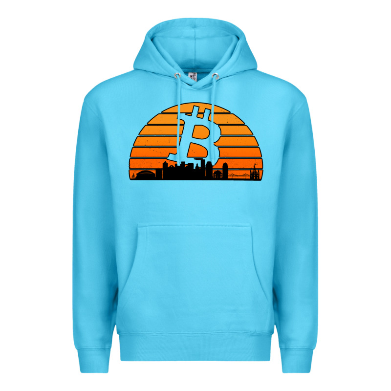 Bitcoin New Orleans Retro Sunset Premium Hoodie by Jasminsmagicworld | Teevron
