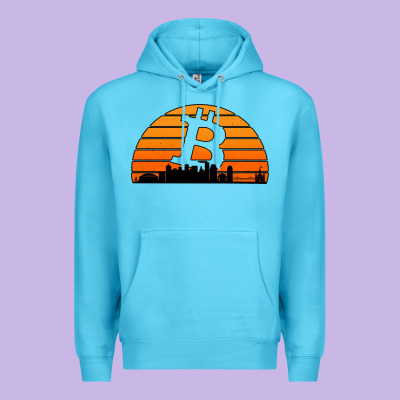 Bitcoin New Orleans Retro Sunset Premium Hoodie Designed By Jasminsmagicworld