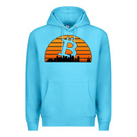 Ocean Blue bitcoin new orleans retro sunset Premium Hoodie - Jasminsmagicworld