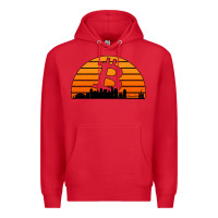 Red bitcoin new orleans retro sunset Premium Hoodie - Jasminsmagicworld